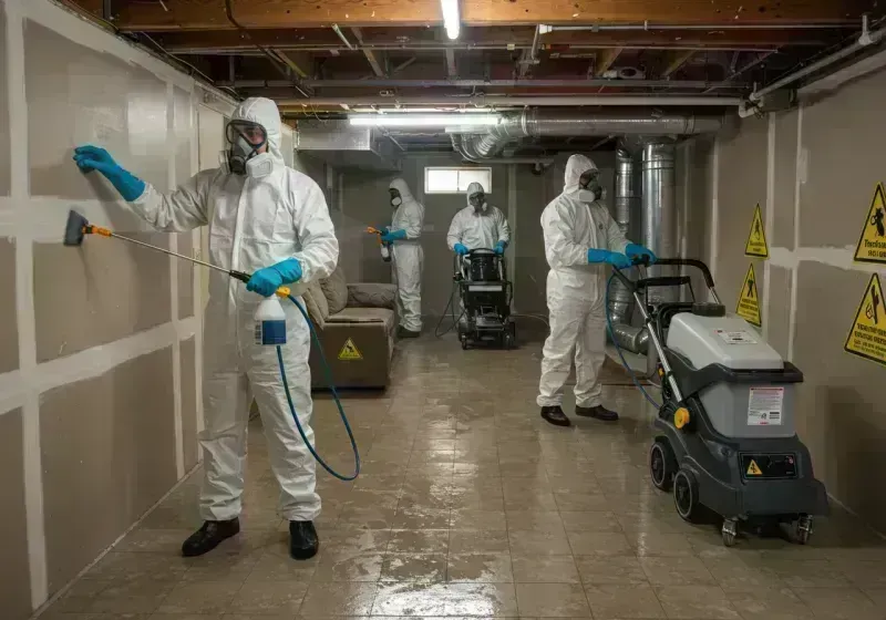 Basement Moisture Removal and Structural Drying process in Fort Benton, MT